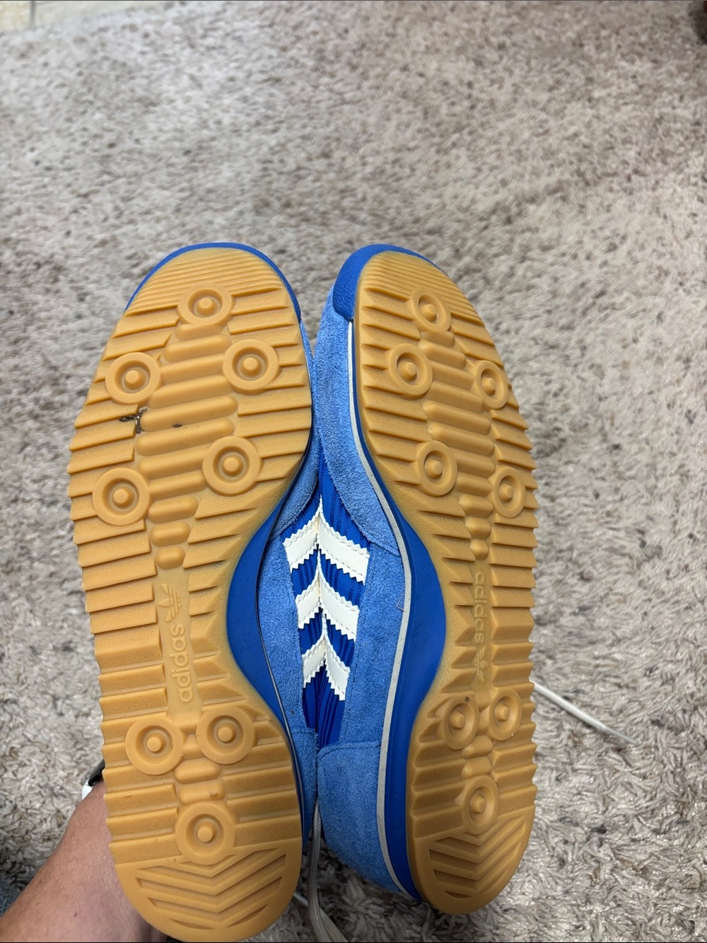adidas women’s Blue and White Low-Top Running Sneakers - Picture 3 of 6